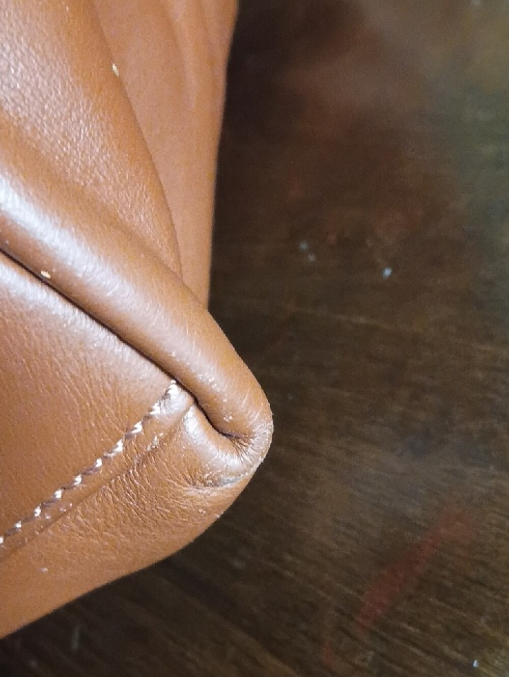 Dooney & Bourke EUC Cognac Brown Leather Messenger Bag - Picture 10 of 16